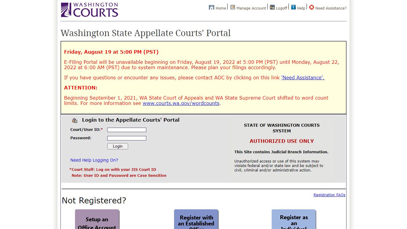 Washington State Appellate Courts